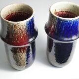 Scandinavian Modern Ceramic Vases, Sylvia Leuchovius, Rörstrand 1976,  Set of 2