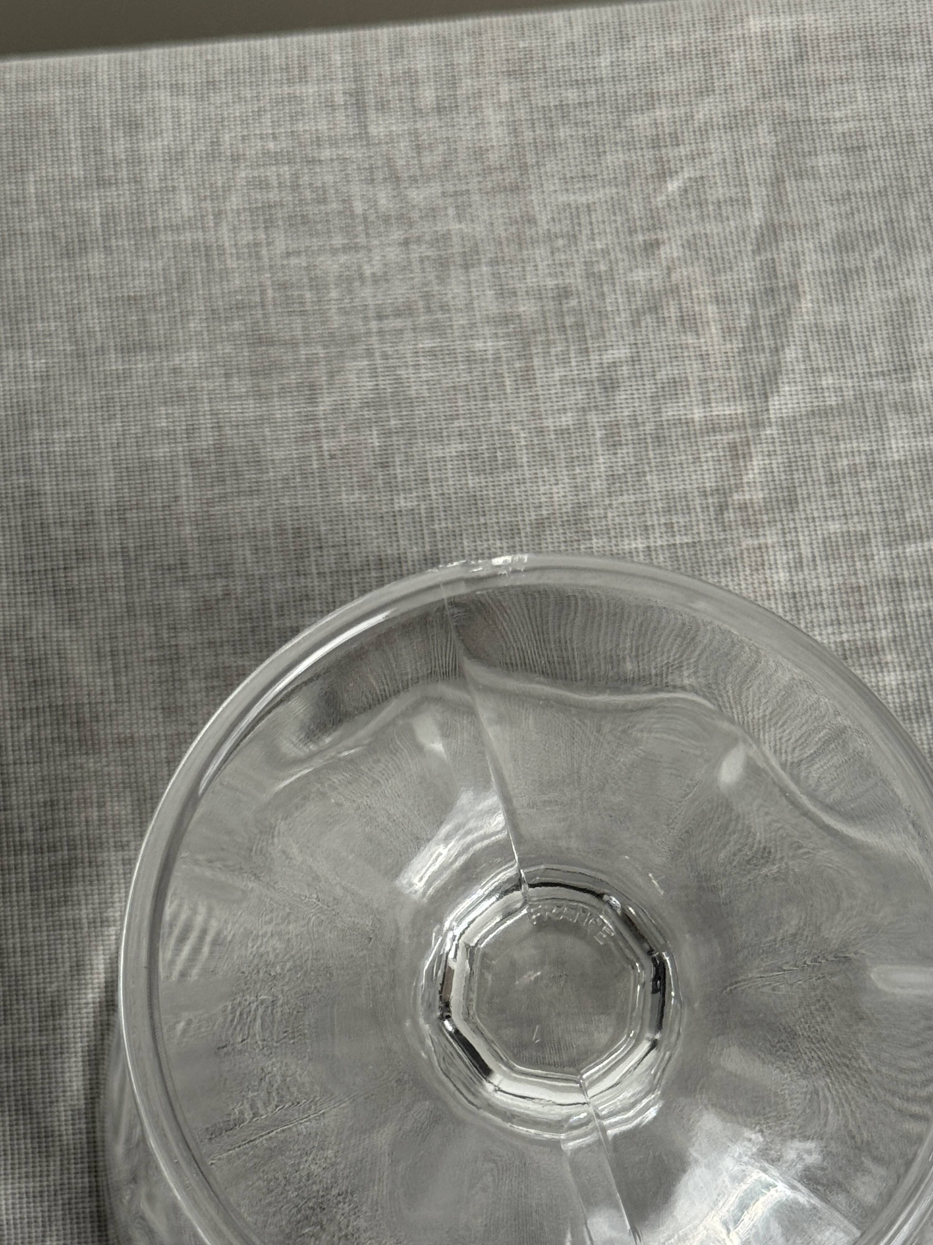 Set of 10 small vintage glass ice cream bowls.