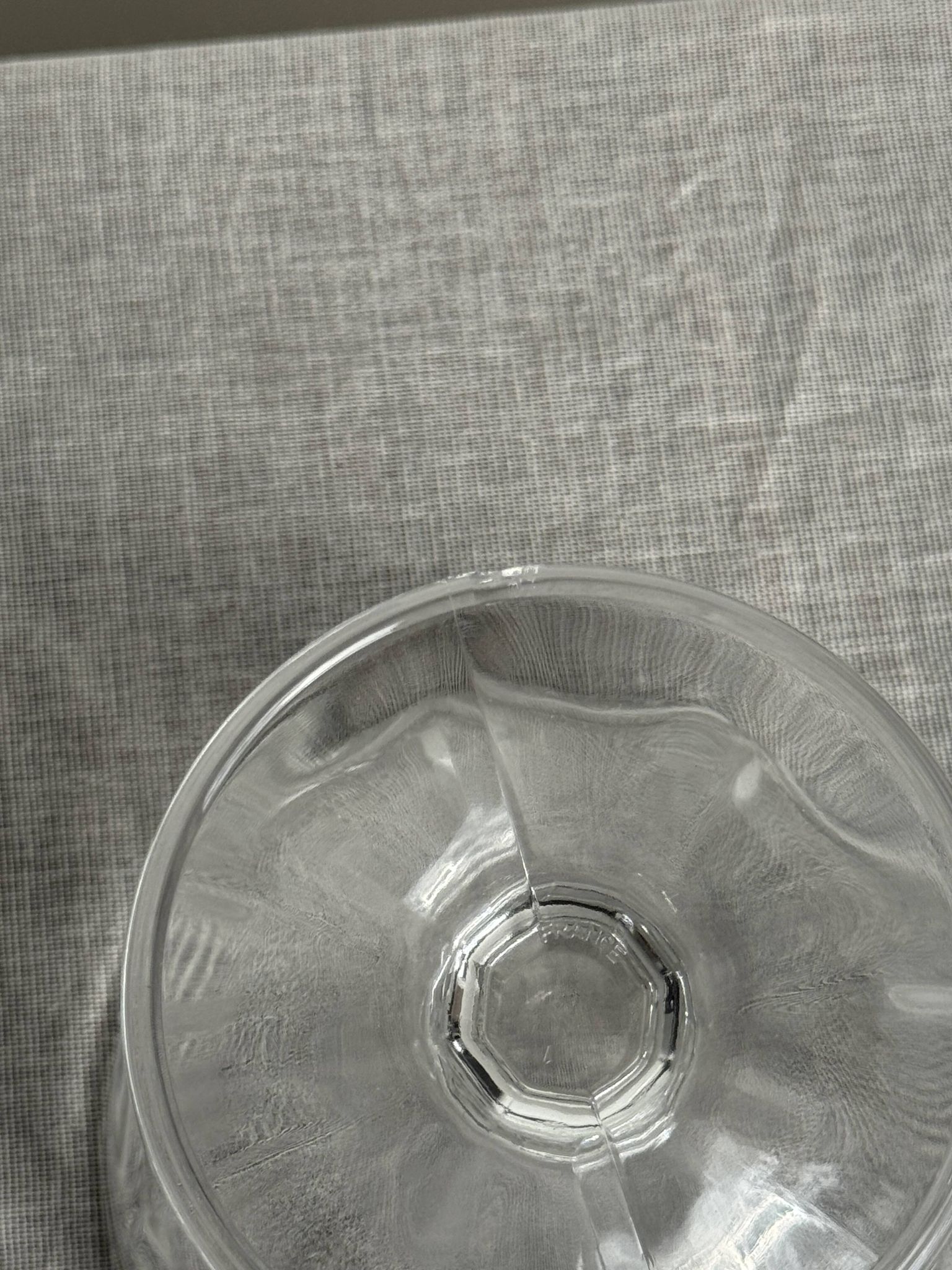 Set of 10 small vintage glass ice cream bowls.
