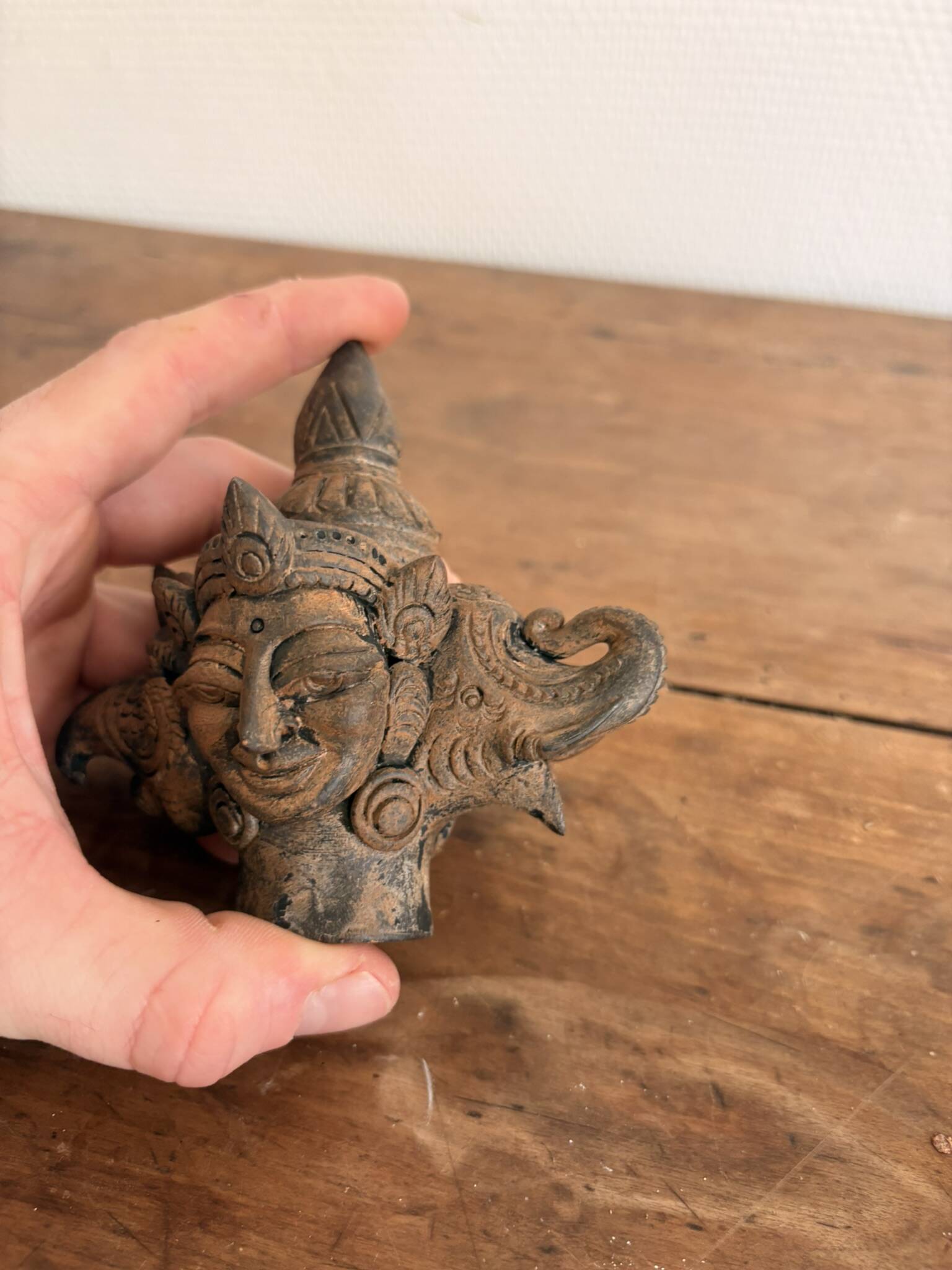 Trimurti Head Mask Deity Demon Kala Bird Garuda Indonesia Bali