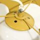 Delmas pendant lamp France 60s openwork yellow sheet & opaline