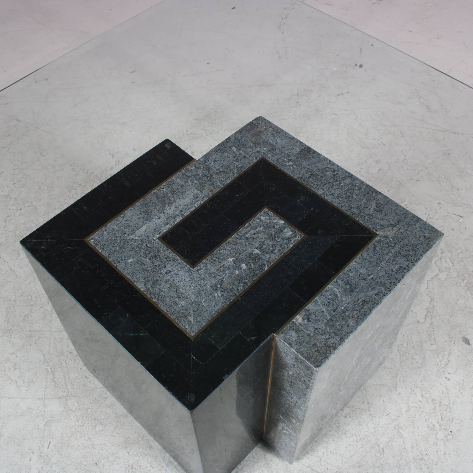 1980s Tessellated stone coffee table by Maitland-Smith, USA
