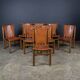 A SUPERB 20thC SET OF EIGHT ILMARI TAPIOVAARA LEATHER DINING CHAIRS c.1950