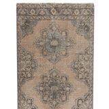 Vintage Turkish rug from Oushak, hand-woven 115x383 cm