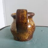 Stoneware pitcher signed cg