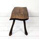 Mid Century Table d'appoint Pouf à fleurs Banc à fleurs Tabouret de chevet Bois massif Brutaliste Vi