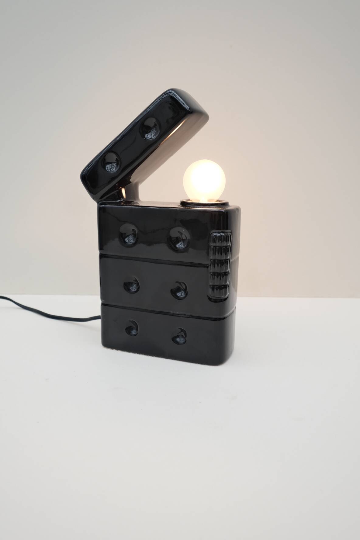 Ceramic “lighter” lamp by jc peiré, 1970