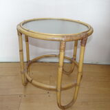 rattan harness, glass tray, 1950, delivery offered