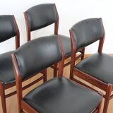 4 Scandinavian chairs skaï black