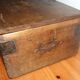Old box with inscription, fittings, lock and key