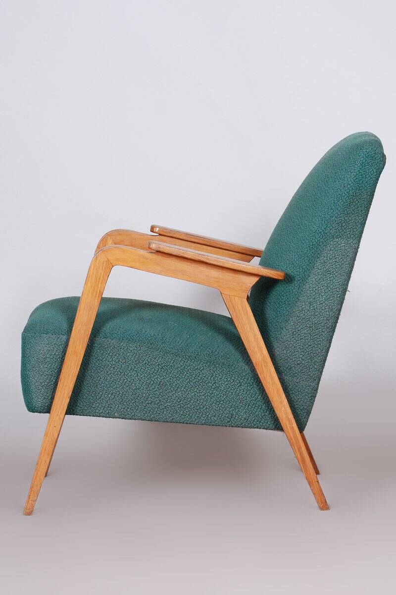 Art Deco Armchair in Beech, 1940s