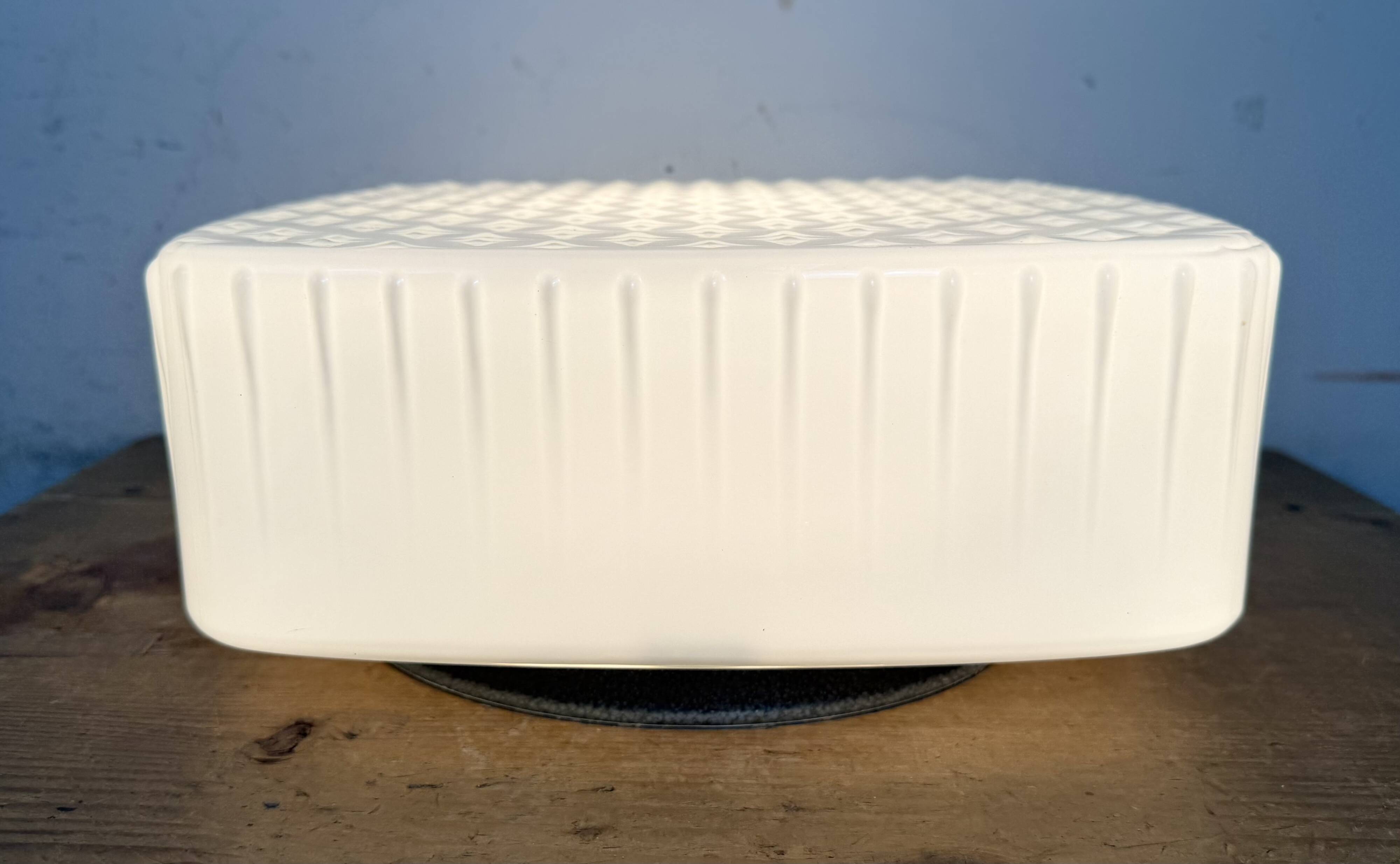 Vintage Wall Or Ceiling Light with Milk Glass, 1970s