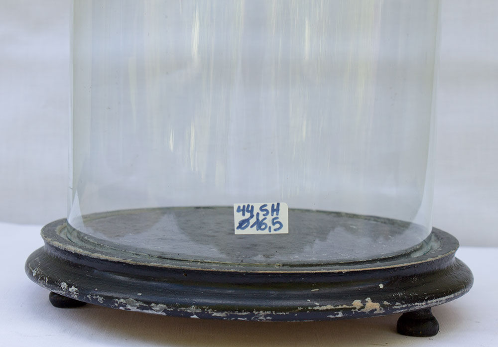 Ancient round glass globe 44.5 x 16.5 cm