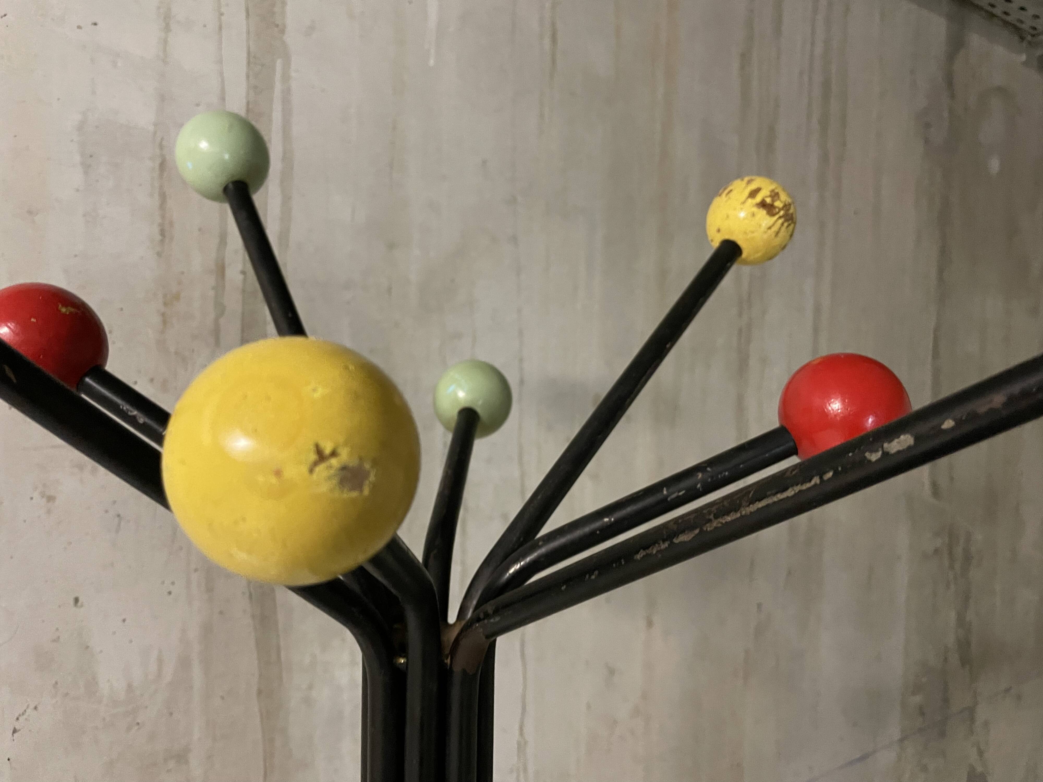 50s ball coat rack