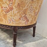 Chaise longue decorated with butterflies in Louis XVI style from the Napoleon III period