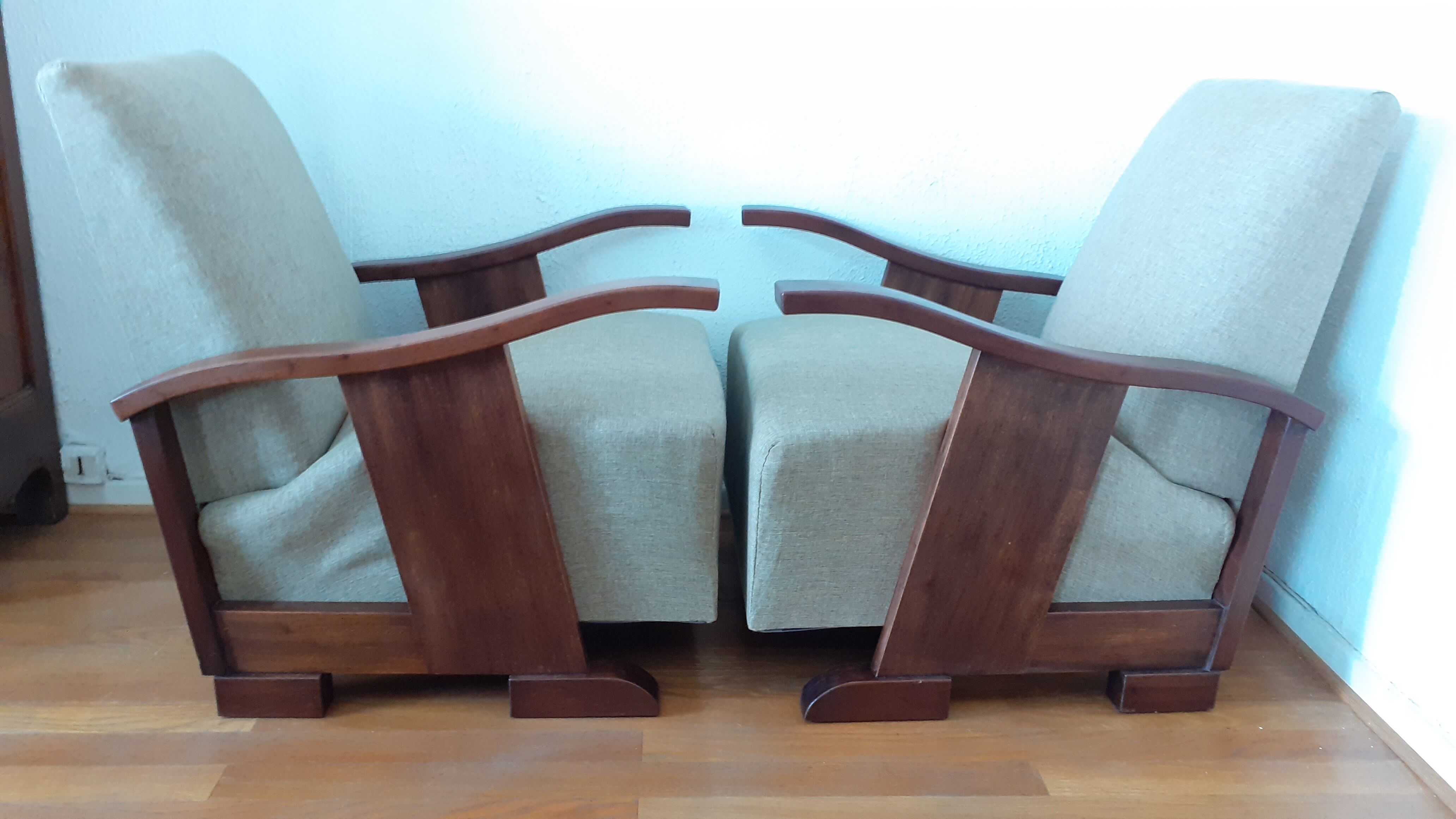Pair of Art Deco armchairs, Morel Lab