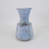 Sky blue glazed ceramic vase