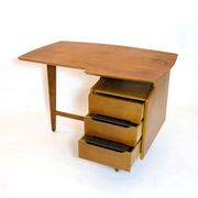 Bureau en chêne tripode, Jacques Hauville 1950