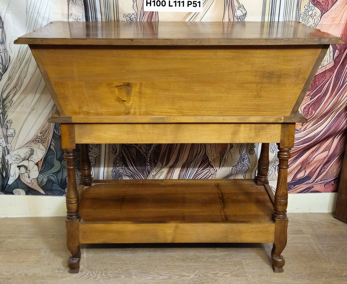 Bread trough / carved walnut – animated scene decoration – early 20th century