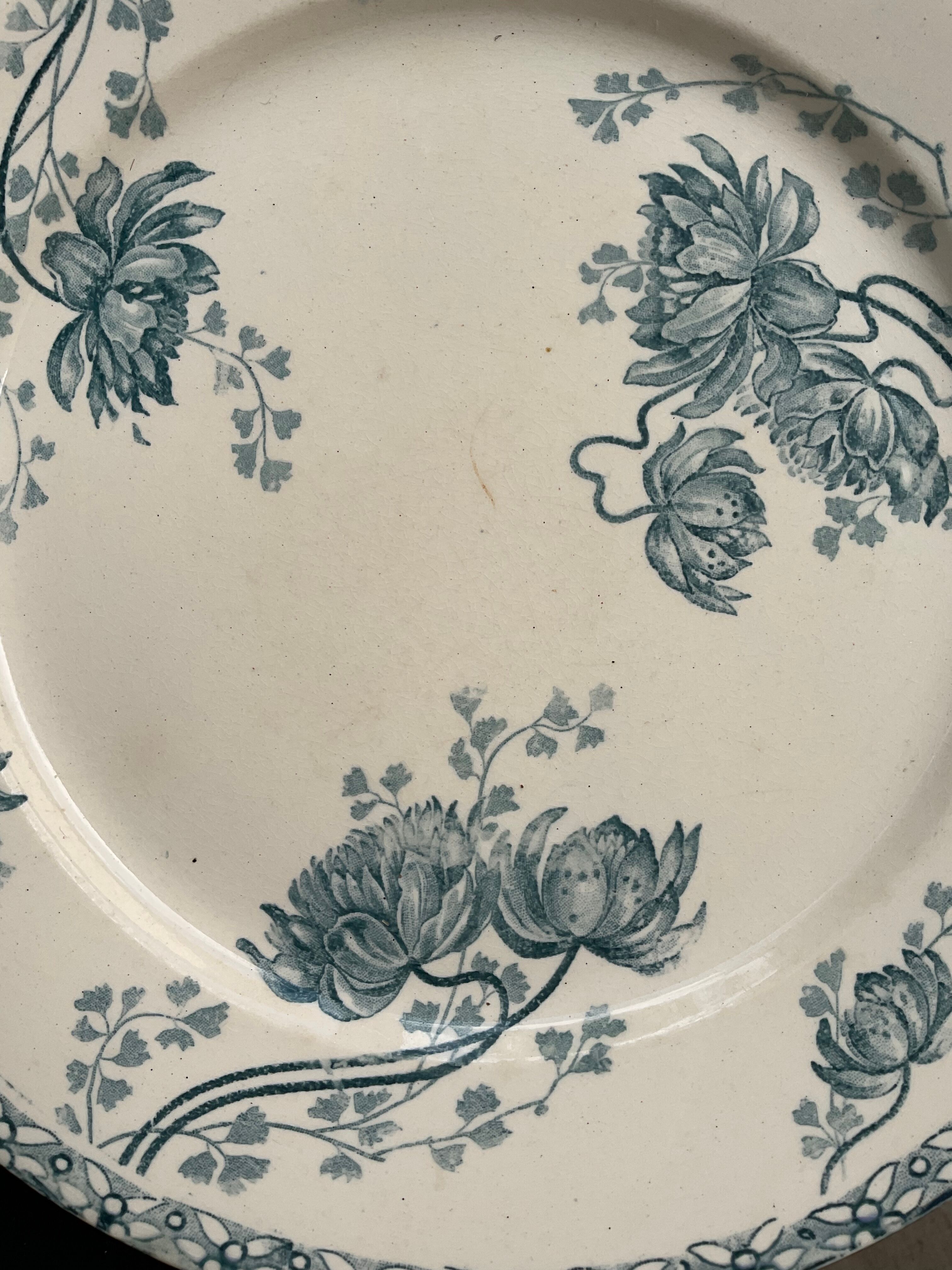 4 plates iron earth Royat sarreguemines U&C