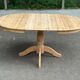 Table de repas ronde extensible en bois massif brut
