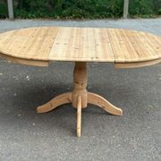Table de repas ronde extensible en bois massif brut