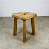 Finnsauna Olof Ottelin brutalist style stool, 1960s
