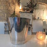 Silver metal champagne bucket
