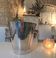 Silver metal champagne bucket