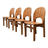 Danish pine chairs from the mid-century by Niels Koefoed for Glostrup, 1960s, set of 4.