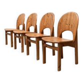Chaises en pin danois milieu du siècle par Niels Koefoed pour Glostrup, années 1960, lot de 4