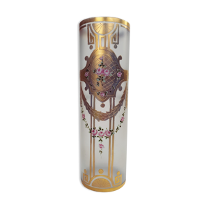 Vase émaillé doré