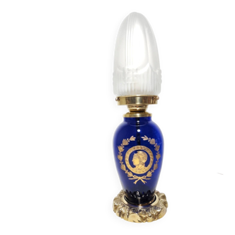 Lámpara de mesa de cristal. España, 1940s.