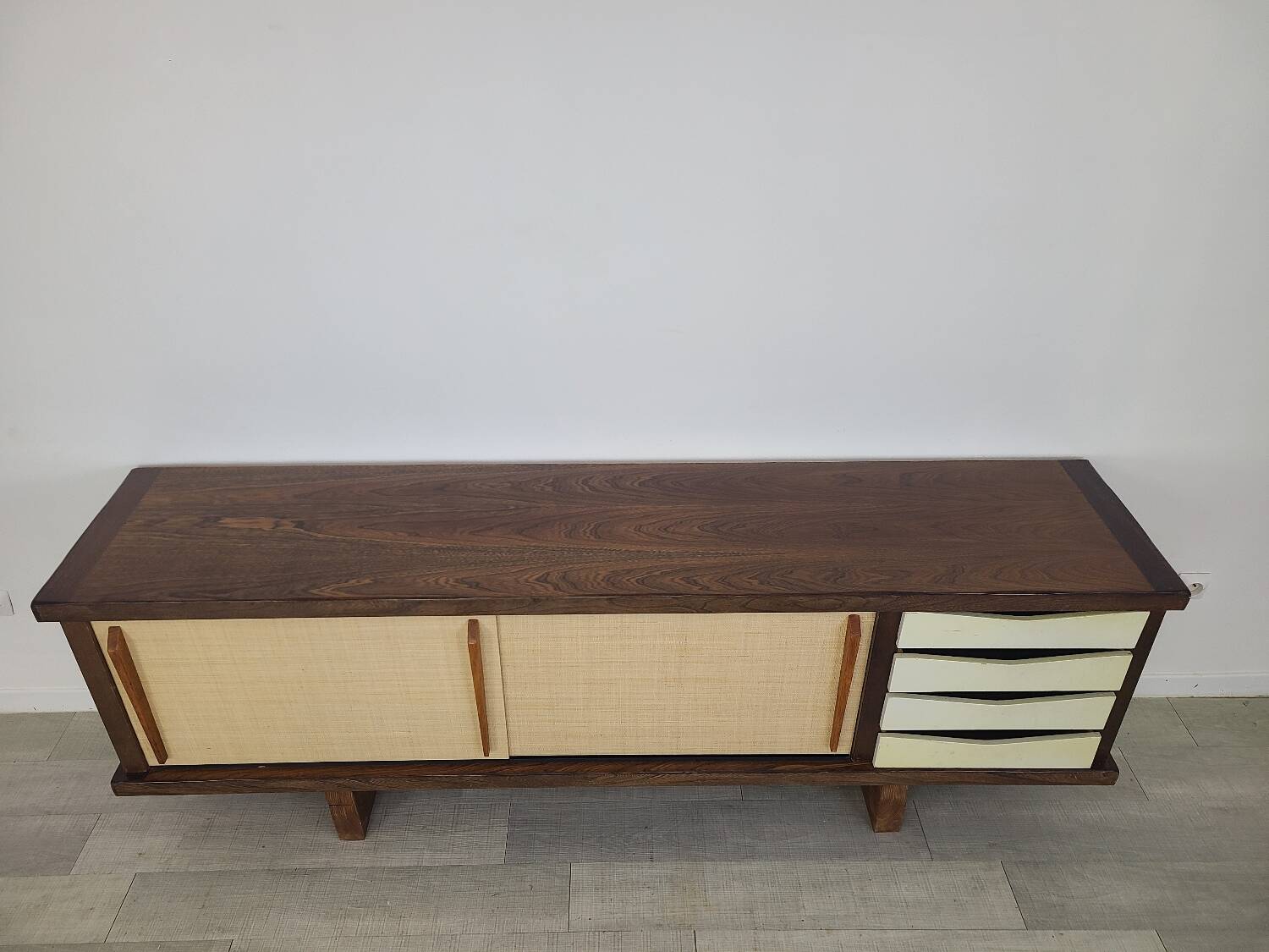 Vintage brutalist sideboard design 1970s