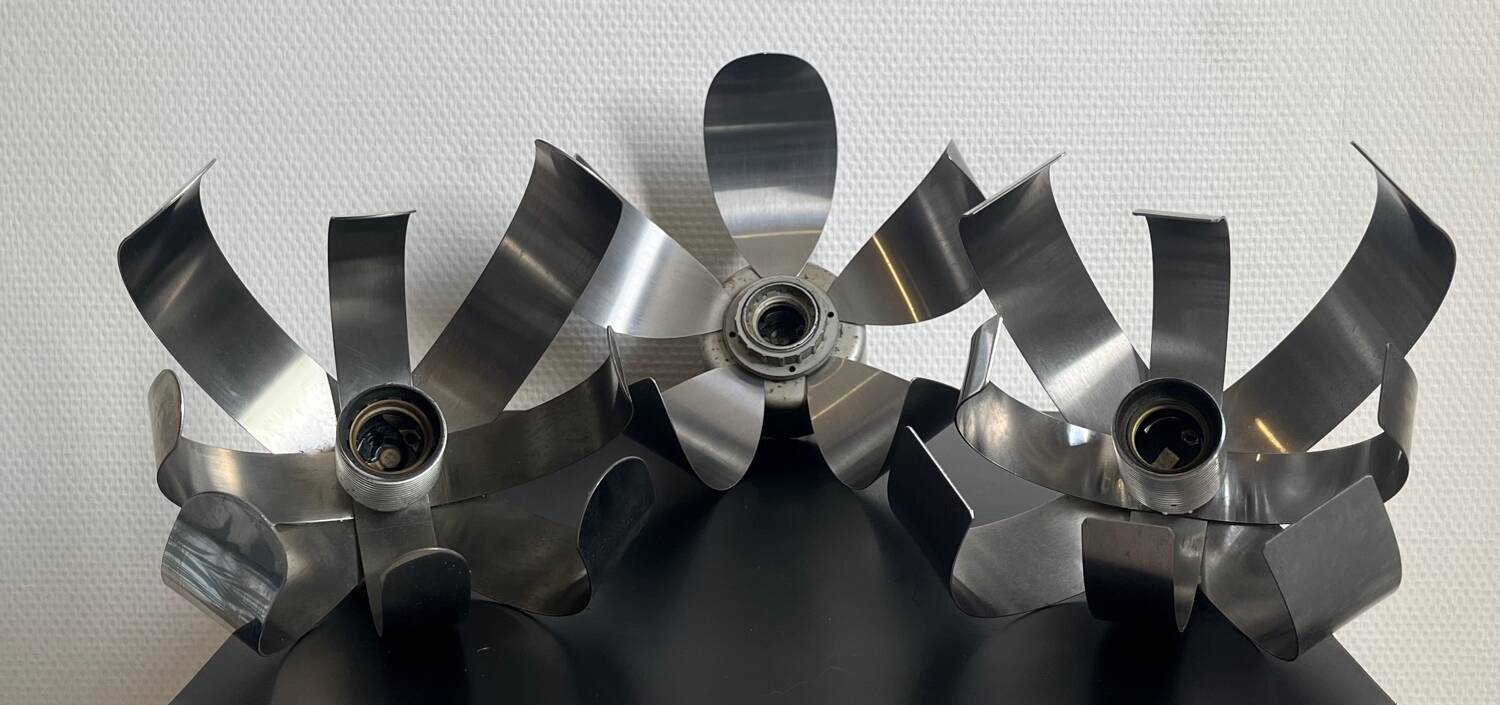 Set of 3 Space wall lights from the 80s