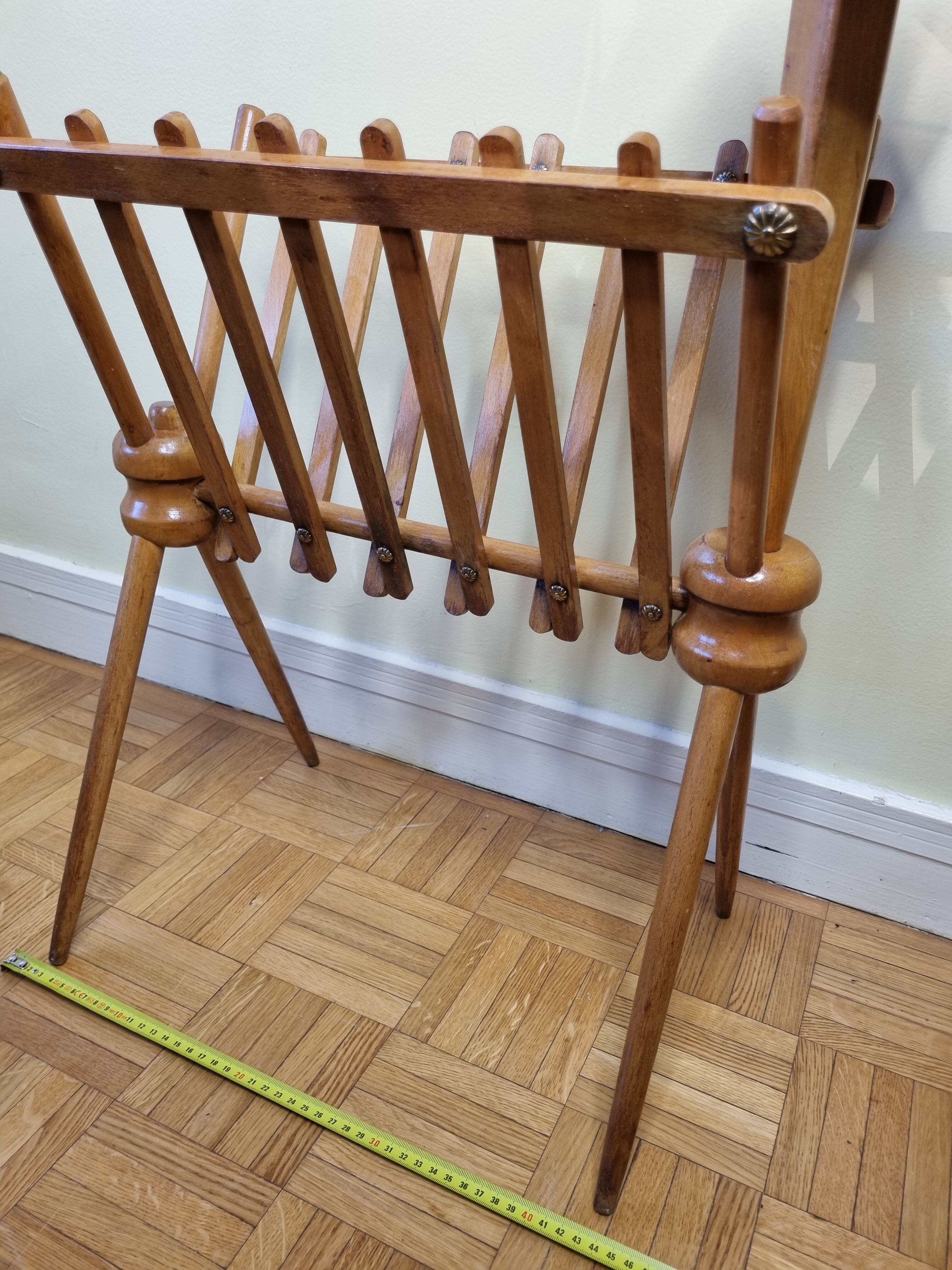 Magazine door and empty wooden pocket, vintage