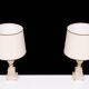 small Marble Table lamps Hollywood Regency 1970s Italy