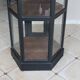 Antique black hexagonal display cabinet – 180 cm