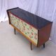 Vintage sideboard with 2 sliding glass doors