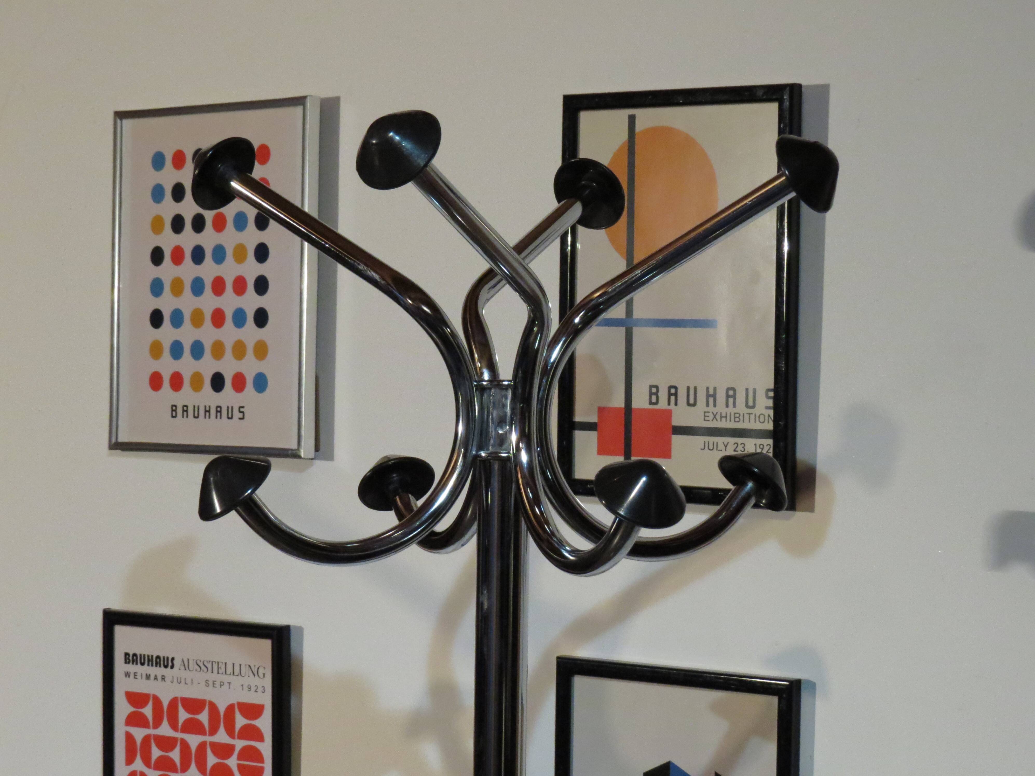 70's chrome parrot coat rack