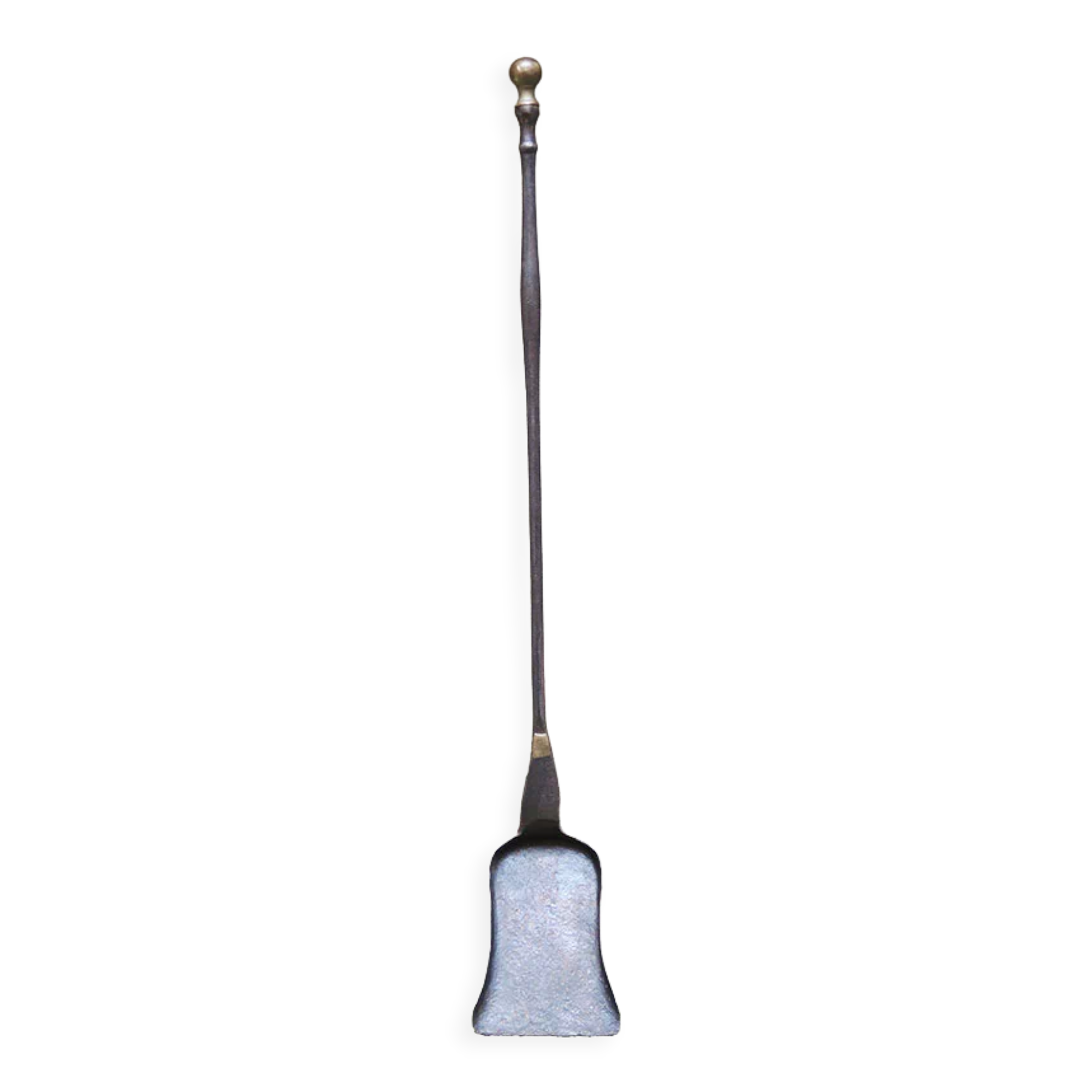 Old chimney shovel in wrought iron and brass