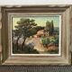 Southern landscape at the bastide painted in oil on hardboard. Signed Rouvier?