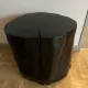 Black solid wood side table