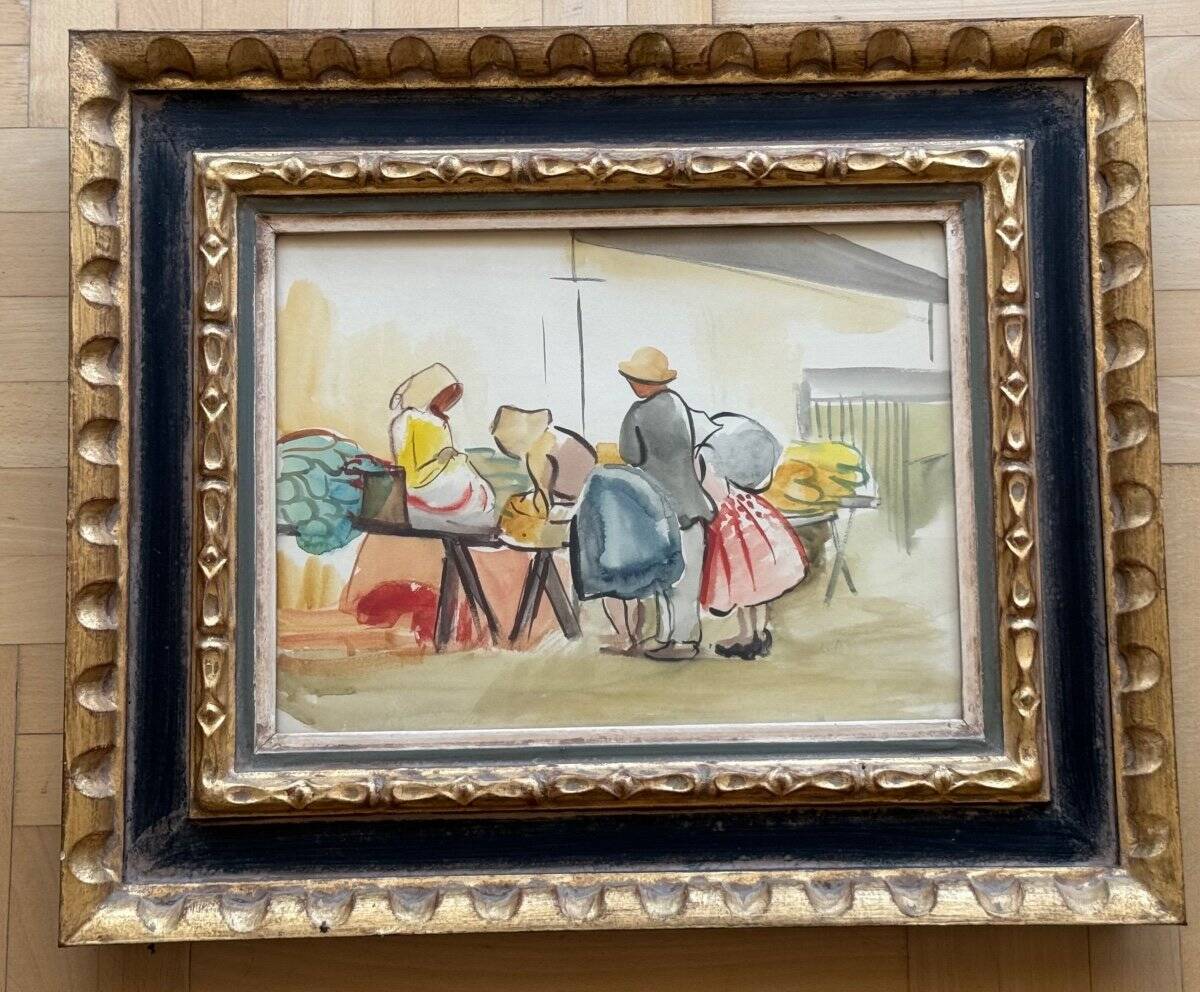 Anna Lesznai, Attributed to, Watercolor On Cardboard, Circa 1930