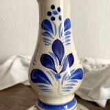 Pair of Quimper earthenware candlesticks