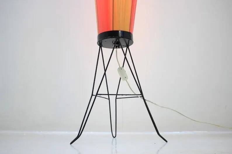 Big Midcentury Space Age Rocket Lamp, 1970s