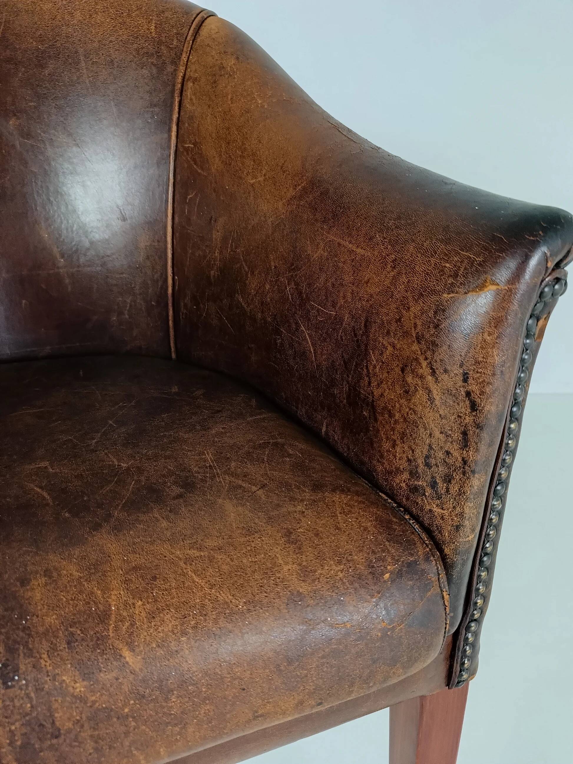 Sheep leather (desk) chair