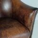Chaise de bureau en cuir de mouton