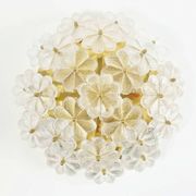 Large Mid-Century Murano Glass & Brass Flower Ceiling Light by Ernst Palme, Germany, 1960s/70s