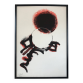 Jean-marie calmettes, 1918-2007. black sun. lithograph